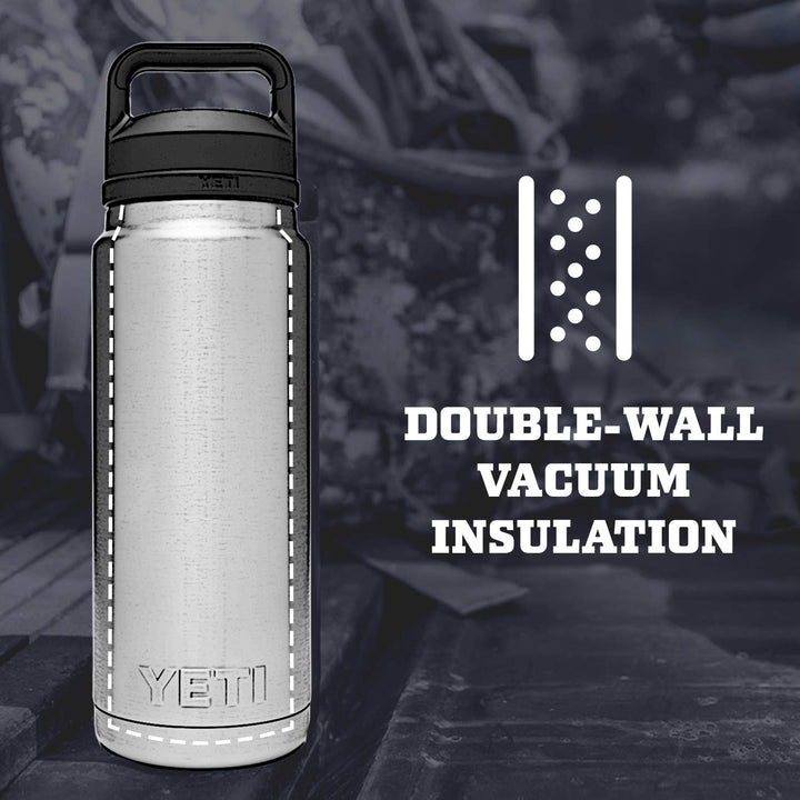 YETI Rambler 26 oz Bottle, Vacuum Insulated, Stainless Steel with Chug Cap, King Crab