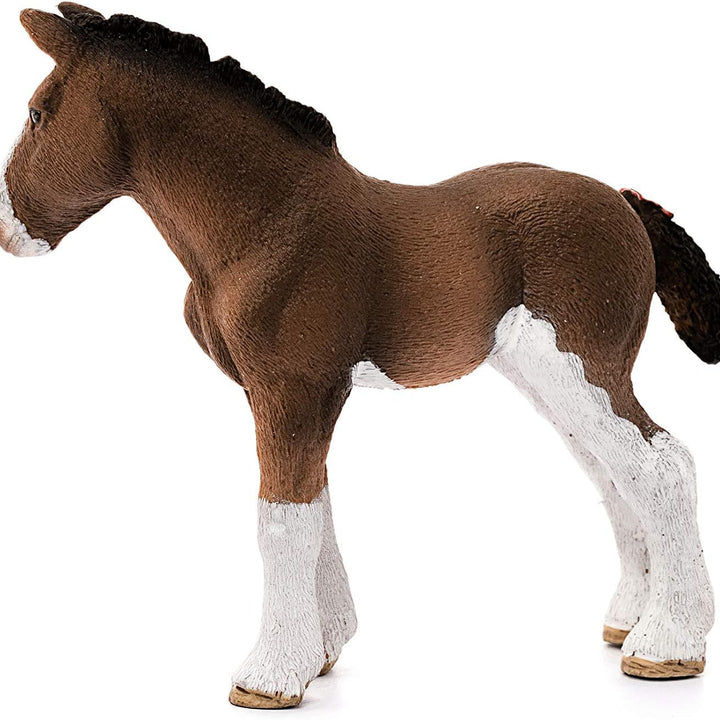 Schleich Farm World, Farm Animal Horse Toys for Kids and Toddlers, Clydesdale Foal Figurine, Ages 3+ new version