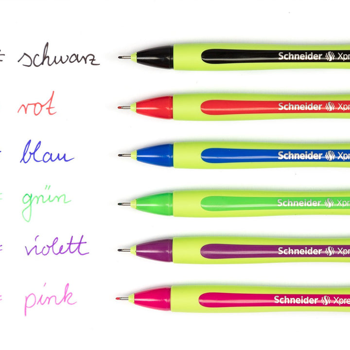 Xpress Premium Fineliner, 0.8 mm Porous Point, Light Green Ink, Pink Ink, Box of 10 Pens (190009)