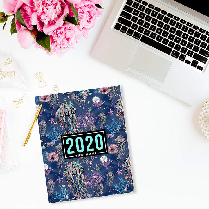 2020 Weekly Planner: January 1, 2020 to December 31, 2020: Weekly & Monthly View Planner, Organizer & Diary: Ocean Animals 815-0