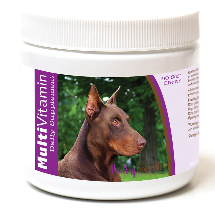 Healthy Breeds Doberman Pinscher Multi-Vitamin Soft Chews 60 Count Doberman Pinscher, Red 60 Ct