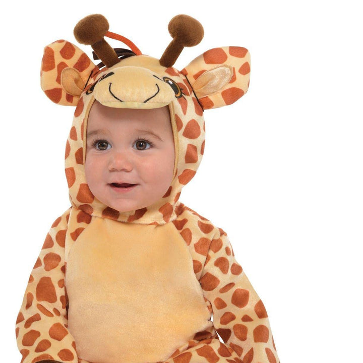 Amscan Junior Giraffe Halloween Costume for Babies, 6-12 Months, with Spotted Jumpsuit, Hood and Hoove Booties