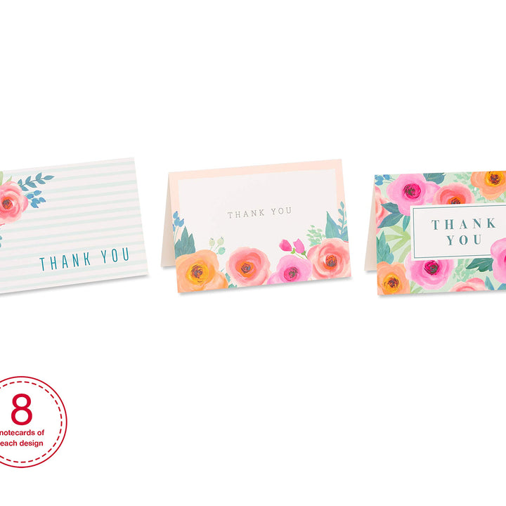 American Greetings Thank You Cards with Envelopes, Floral (48-Count)