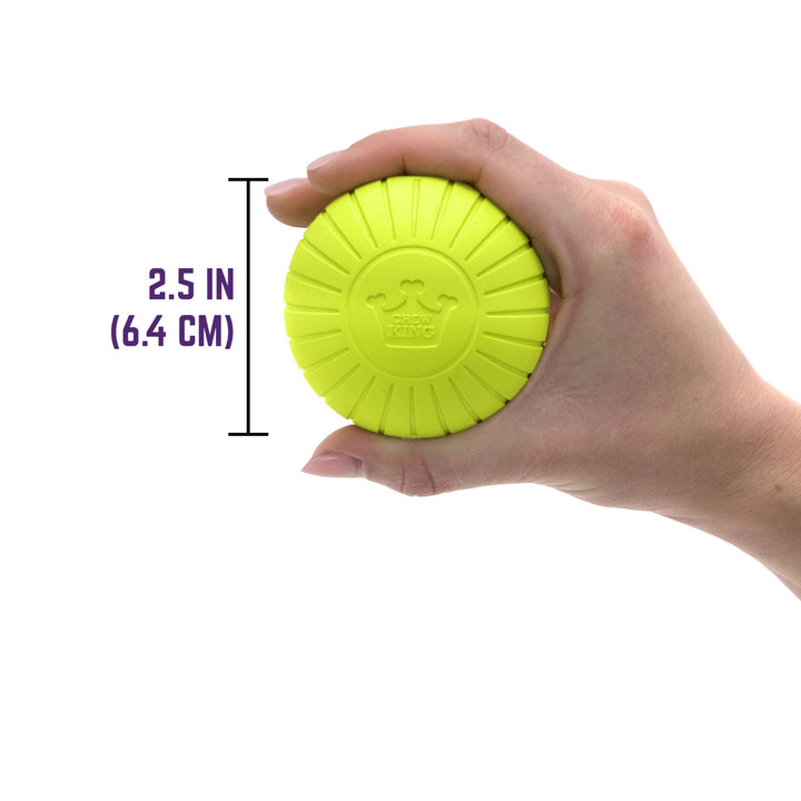 Chew King,Dog 3 Inch Supreme Rubber Balls (4-Pack)for Large Breeds Supreme Yellow Fetch Ball 3" / 4 PK