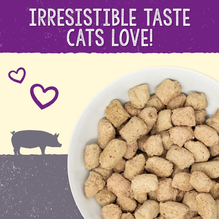 Stella & Chewy's Freeze-Dried Raw Cat Dinner Morsels – Grain Free, Protein Rich Cat & Kitten Food – Plate Lickin' Pork Recipe – 8 oz Bag 8 Ounce (Pack of 1)