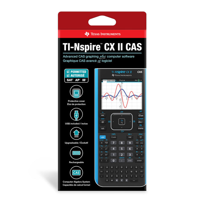 Texas Instruments TI-Nspire CX II CAS Color Graphing Calculator with Student Software (PC/Mac)