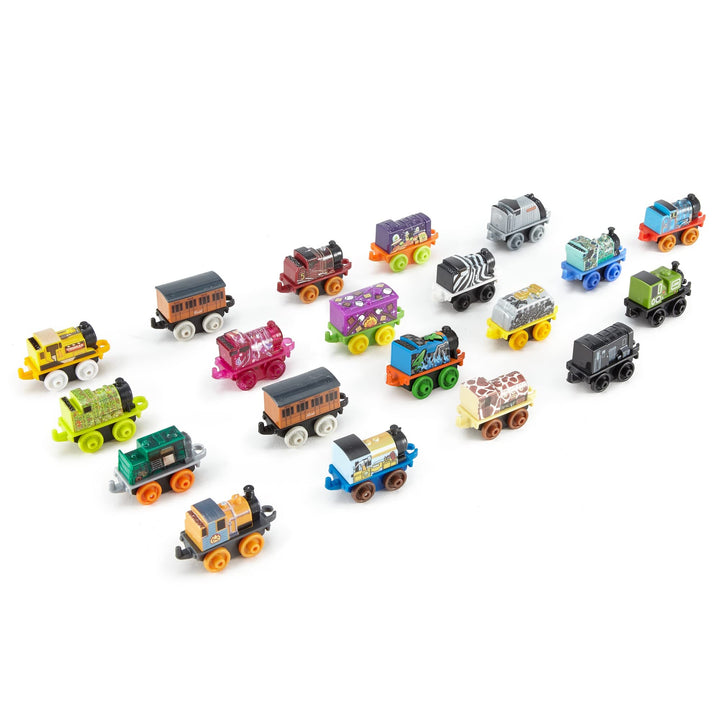 Thomas & Friends Toy Trains MINIS 20 Pack of Miniature Push-Along Engines & Railway Vehicles for Pretend Play Preschool Kids Ages 3+ Years ( Exclusive) Train Engines