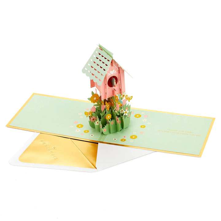 Hallmark Signature Paper Wonder Pop Up Mothers Day Card or Birthday Card for Mom (Birdhouse)