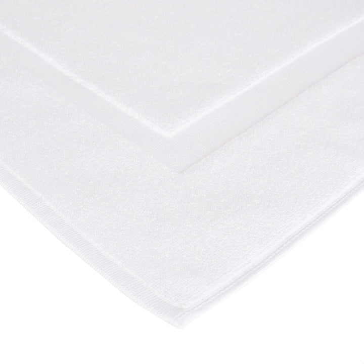 Basics Banded Bathroom Bath Rug Mat, Bright White, 31" L x 20" W