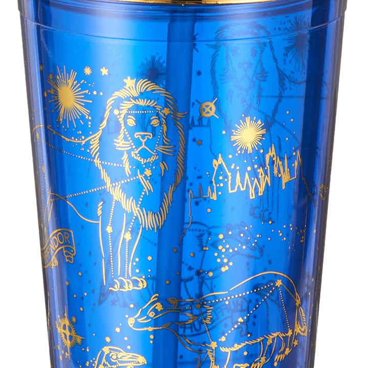 Spoontiques - Harry Potter Tumbler Constellations - Foil Cup with Straw - Navy - 20 oz