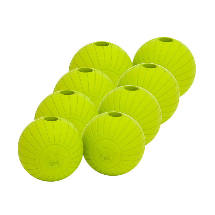 Chew King,Dog 3 Inch Supreme Rubber Balls (4-Pack)for Large Breeds Supreme Yellow Fetch Ball 3" / 4 PK