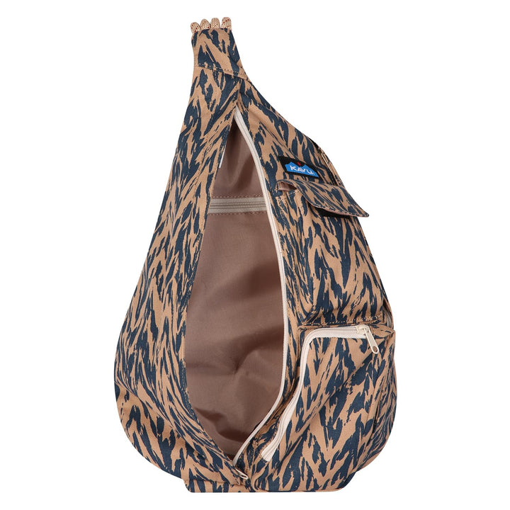 KAVU Original Rope Bag Sling Pack with Adjustable Rope Shoulder Strap Beach Doodle