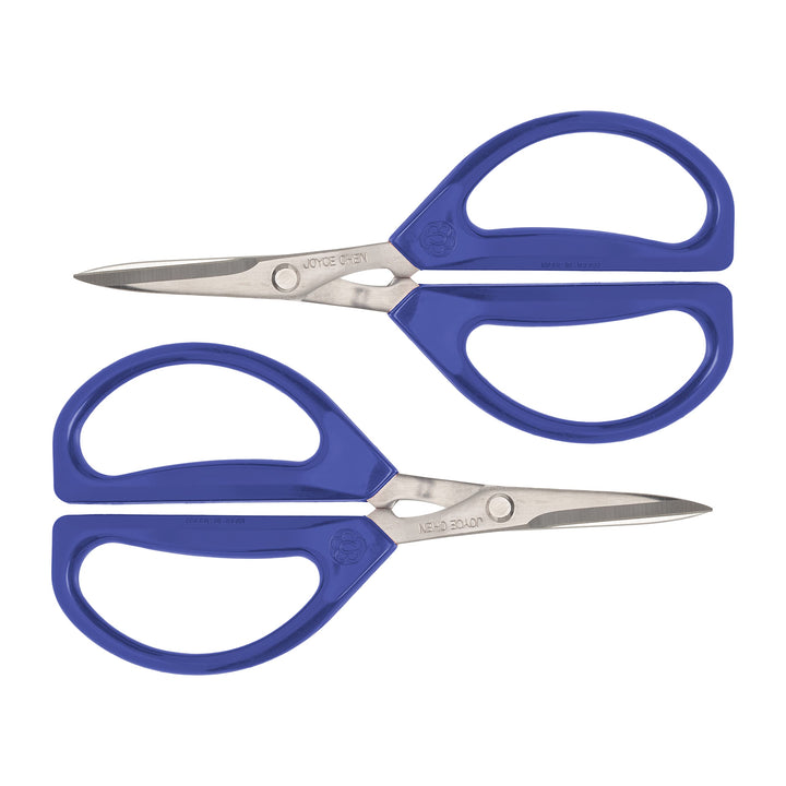 Joyce Chen Original Unlimited Kitchen Scissors All Purpose Dishwasher Safe Kitchen Shears With Comfortable Handles, Blue, 2 Pack