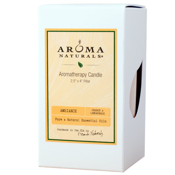 Aroma Naturals Holiday Juniper, Spruce and Basil Essential Oil Pillar Candle, Fresh Forest, 3 inch x 3.5 inch Juniper, Spruce & Basil 3" x 3.5" Pillar