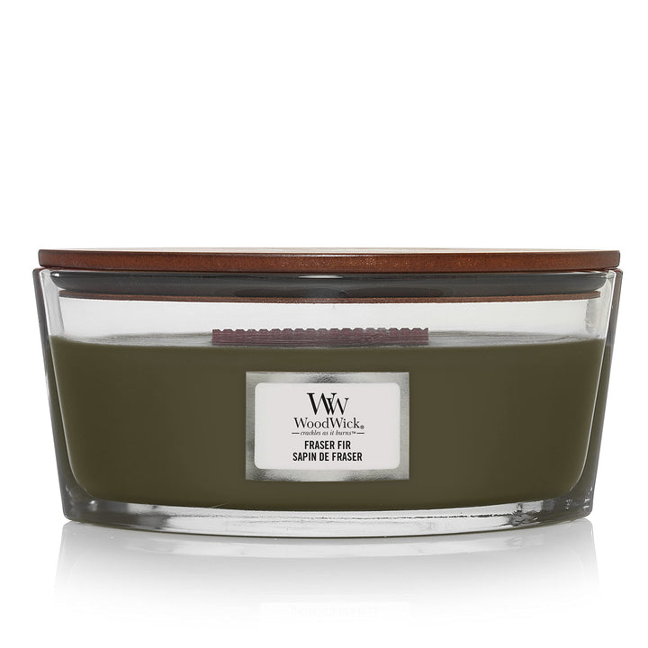 Woodwick Ellipse Scented Candle, Frasier Fir, 16oz | Up to 50 Hours Burn Time & Ellipse Scented Candle, Winter Garland Trilogy, 16oz | Up to 50 Hours Burn Time, Christmas | Holiday Candle