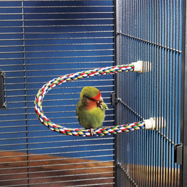 JW Pet Comfy Perch For Birds Flexible Multi-color Rope, Large - 21" Length 21"