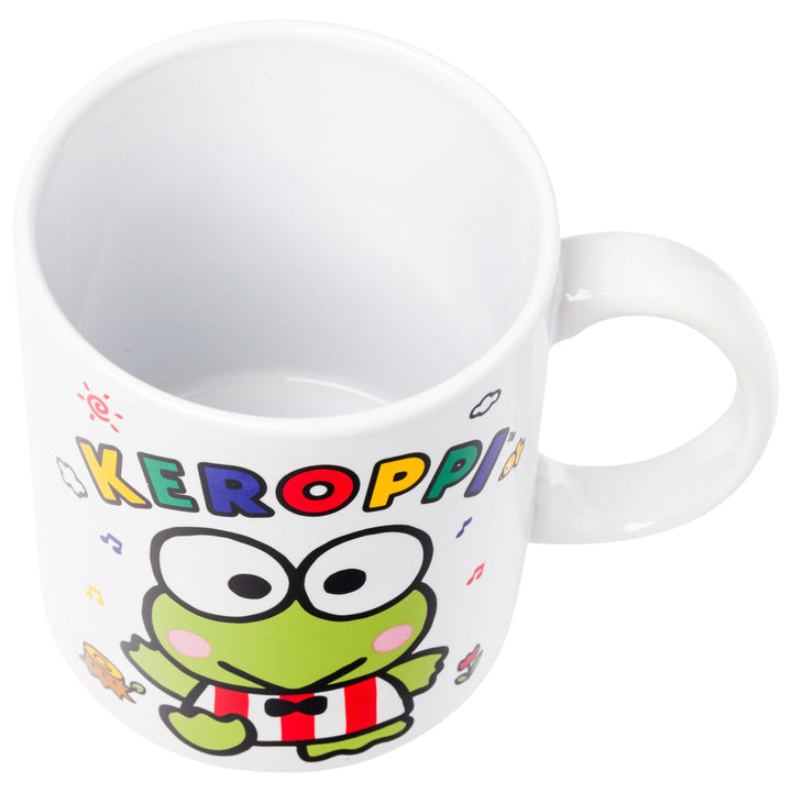 Silver Buffalo Sanrio Hello Kitty and Friends Keroppi Sitting Hugging Pear Ceramic Mug, 20 Ounces