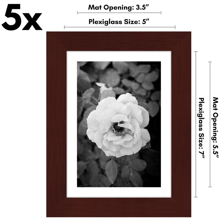 Americanflat 12x16 Picture Frame with Polished Plexiglass - Set of 5 - Use as 8.5x11 Frame with Mat or 12x16 Frame Without Mat - Galleria Collection - Gallery Wall Frame Set for Wall Display - White