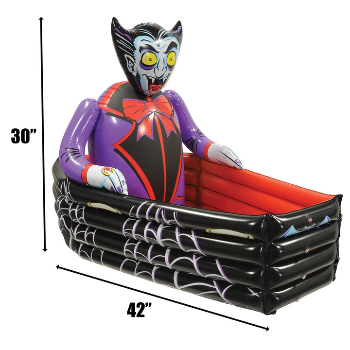 Beistle Inflatable Cooler - Drink Containers for Parties, Beverage Cooler, Spooky Decor: Halloween Vampire & Coffin Cooler - 2 Piece