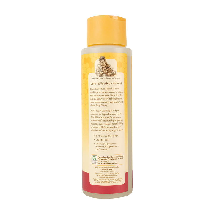 Burt's Bees for Pets Natural Hot Spot Shampoo with Apple Cider Vinegar & Aloe Vera | Soothing & Relieving Hot Spot Remedy for Dog | Cruelty Free, Sulfate & Paraben Free, pH Balanced for Dogs | 16 Oz 16 Fl Oz (Pack of 1)