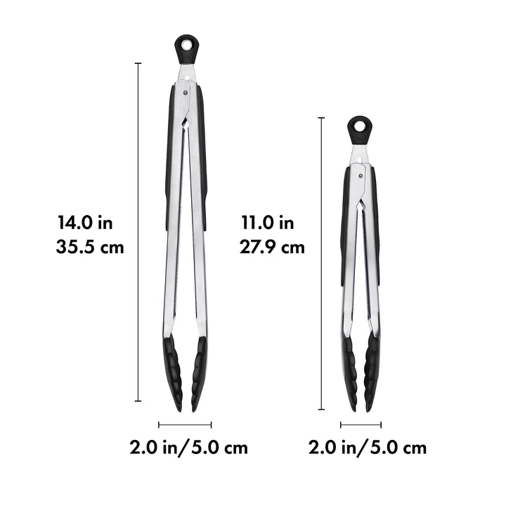 OXO Good Grips 2-Piece Tongs with Nylon Heads Set