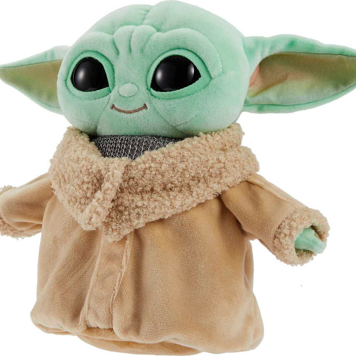 Star Wars Grogu Plush with Beskar Armor, Soft Doll Inspired by Star Wars Mandalorian Book of Boba Fett, Travel Toys and Gifts for Kids