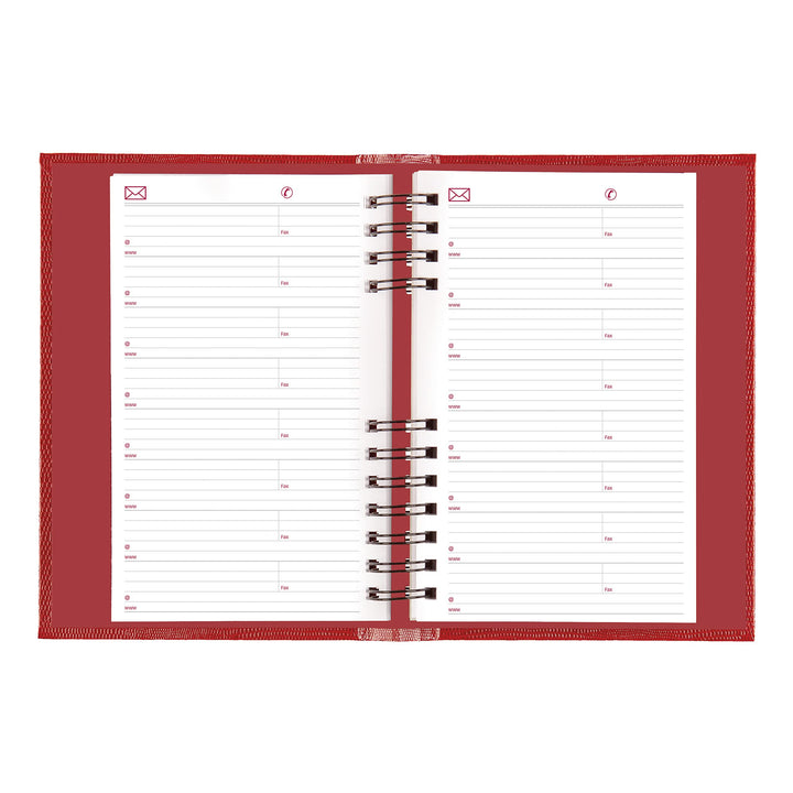 Brownline 2024 CoilPro Daily/Monthly Planner, Appointment Book, 12 Months, January to December, Twin-Wire Binding, 8" x 5", Bright Red (CB634C.RED-24)