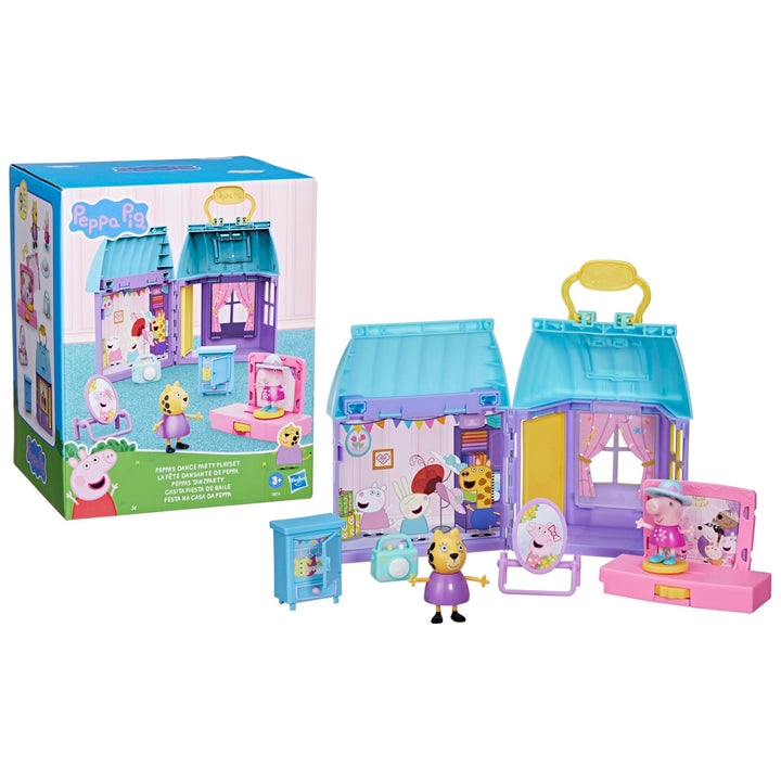 Peppa Pig Peppa’s Dance Party Playset with House, 2 Figures, 6 Accessories, Preschool Toys for Girls and Boys, Kids Gifts, Ages 3+ ( Exclusive)