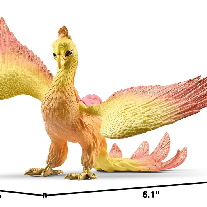 Schleich Bayala Phoenix Mythical Fantasy Action Figure - Kids Imagination Realistic Dragon Creature with Movable Wings for Girls and Boys with Eye and Head Art Details, Gift for Kids Age 4+