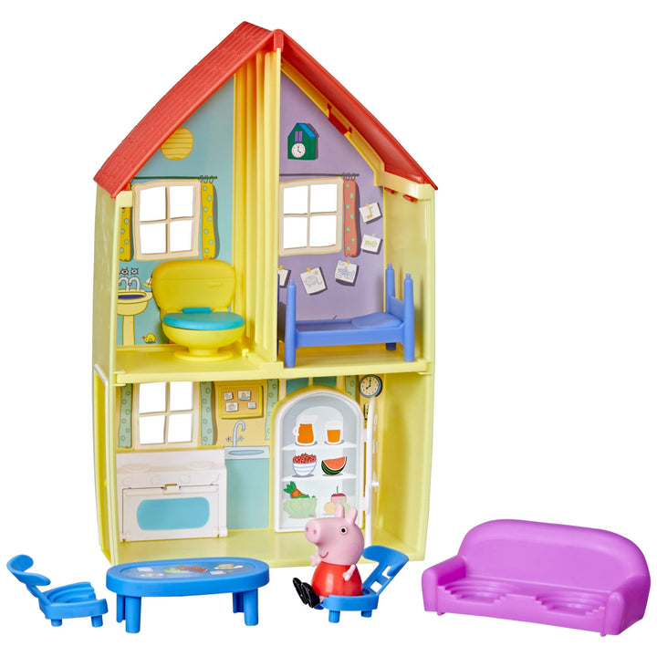 Peppa Pig Peppa’s Adventures Family House Playset, Includes Figure and 6 Fun Accessories, Preschool Toy for Ages 3 Up