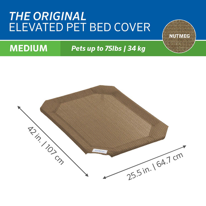 Coolaroo Replacement Cover, The Original Elevated Pet Bed by Coolaroo, Medium, Nutmeg