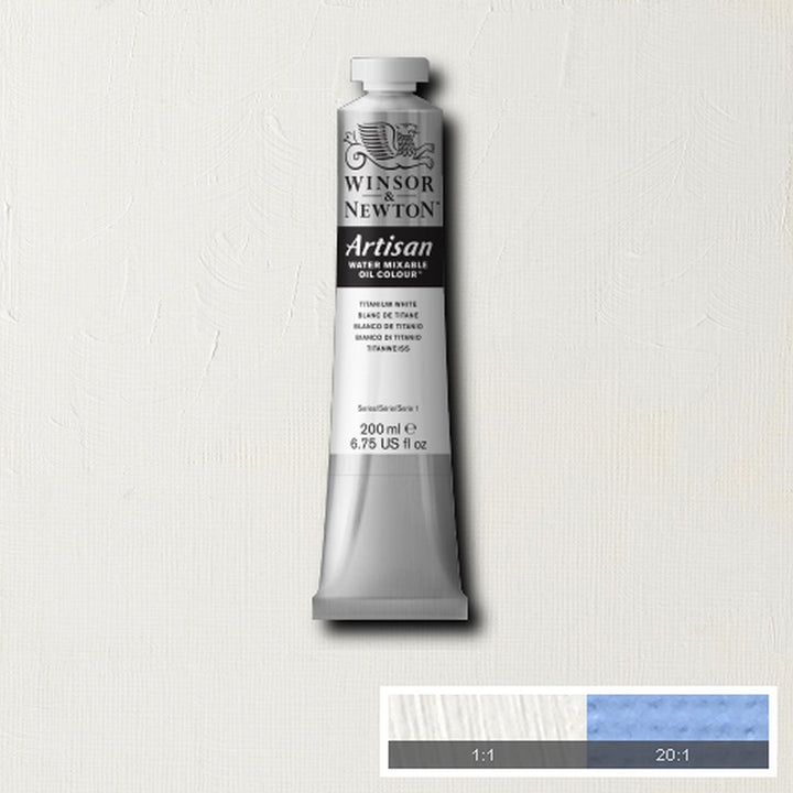 Winsor & Newton Artisan Water Mixable Oil Colour, 6.75-oz (200ml), Titanium White 200-ml Tube