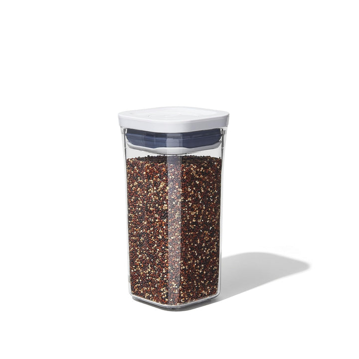 OXO Good Grips POP Container - Airtight Food Storage - Mini Square Short 0.5 Qt Ideal for 1 lb of baking soda or 14 oz of grains 0.5 Qt - Square - Candy