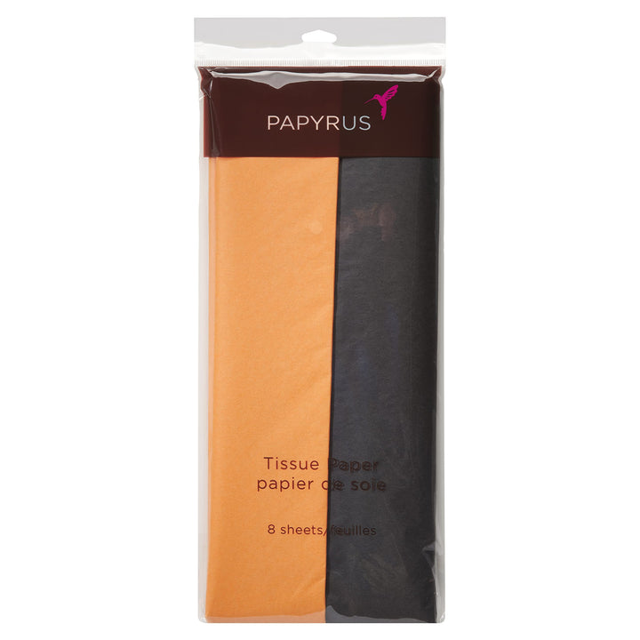 Papyrus 8 Sheet Halloween Tissue Paper, Orange and Black