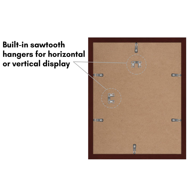 Americanflat 12x16 Picture Frame with Polished Plexiglass - Set of 5 - Use as 8.5x11 Frame with Mat or 12x16 Frame Without Mat - Galleria Collection - Gallery Wall Frame Set for Wall Display - White