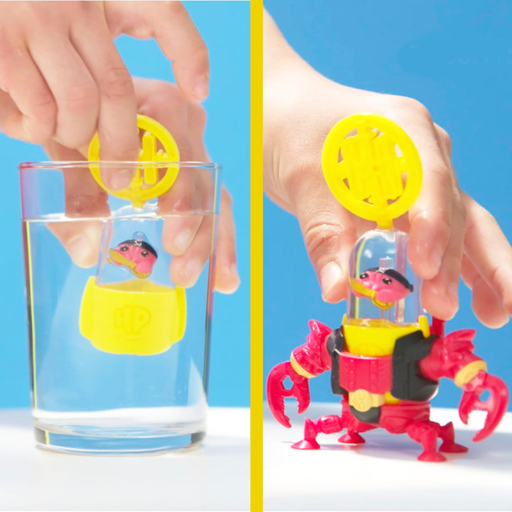 Hasbro Hydro Pods Crab Aqua Armor, Mech Suit Battle Set, Water Activated Surprise Pirate Toys for 6 Year Old Boys & Girls