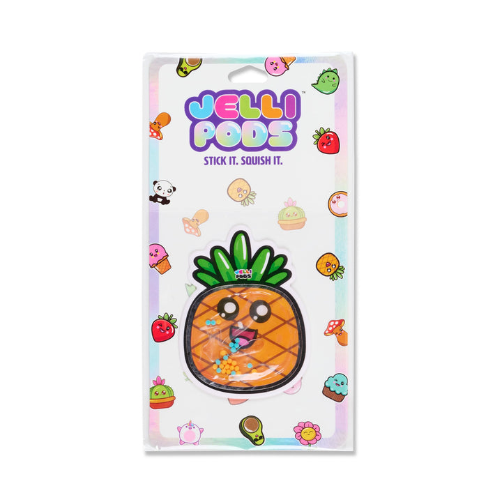 JelliPods - Yummy Fruits - Reusable Sticker Bundle - Sensory Toy - Touch and Feel - Classroom Must Have - Tactile Sensory Fidget Activity for Kids - Includes 3 Reusable Puffy Stickers