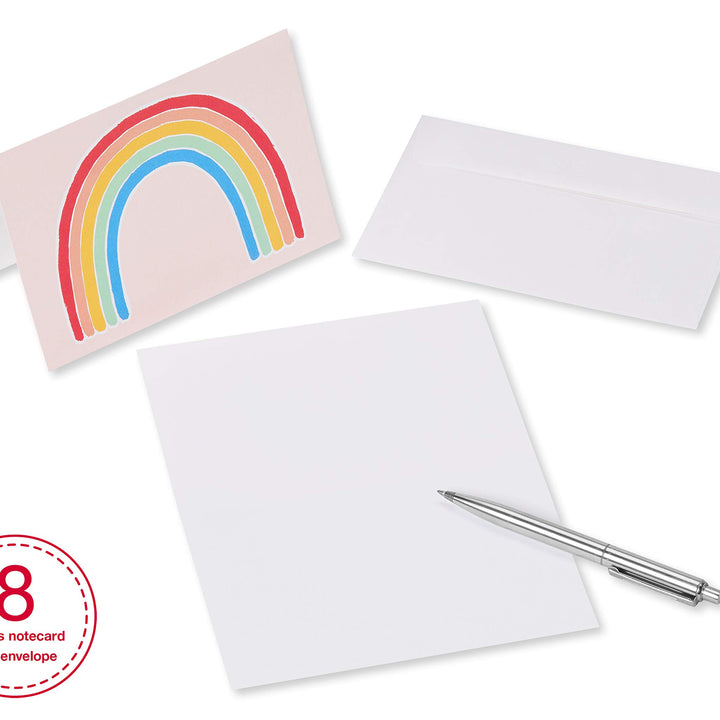 American Greetings Blank Cards with White Envelopes for All Occasions, Rainbow Designs (48-Count)