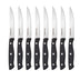 Farberware Full-Tang Triple-Riveted 8-Piece Steak Knife Set, High-Carbon Stainless Steel, Razor-Sharp Knives with Ergonomic Handle, Kitchen Knives, Set of 8, Black 8 Piece