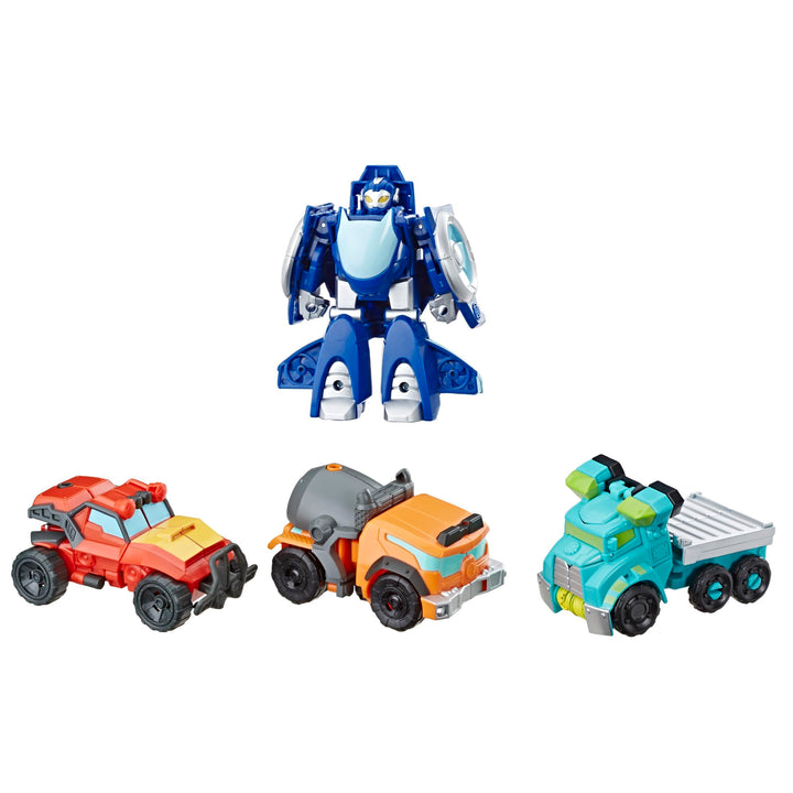 Playskool Heroes Transformers Rescue Bots Academy Team Pack, 4 Collectible 4.5-inch Converting Action Figures, Toys for Kids Ages 3 and Up Characters