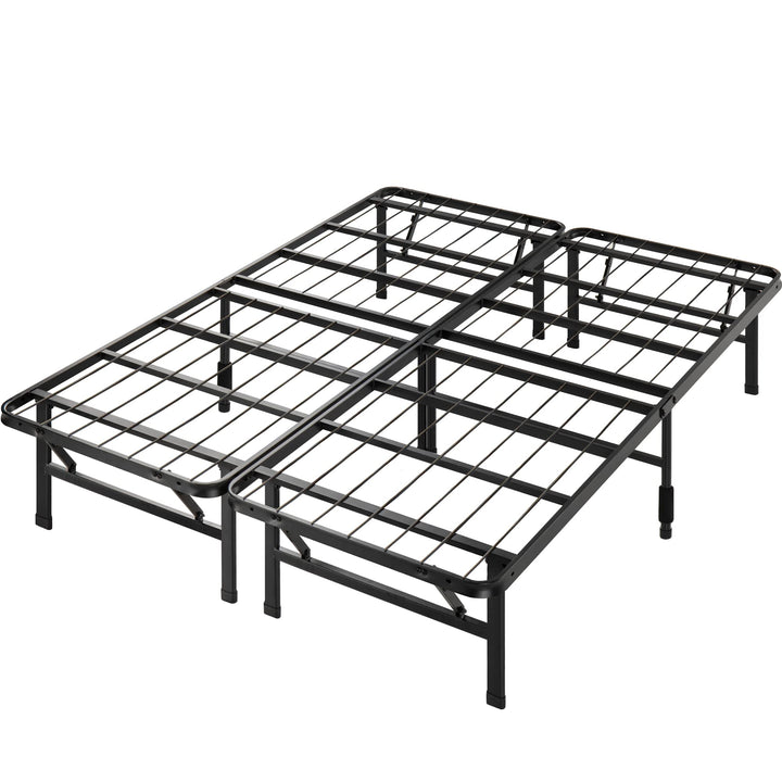 ZINUS Rumi 14in Easy SmartBase® Mattress Foundation, Sturdy Metal Bed Frame, No Box Spring Needed, Eco Friendly Packaging, Full Black Basic Assembly