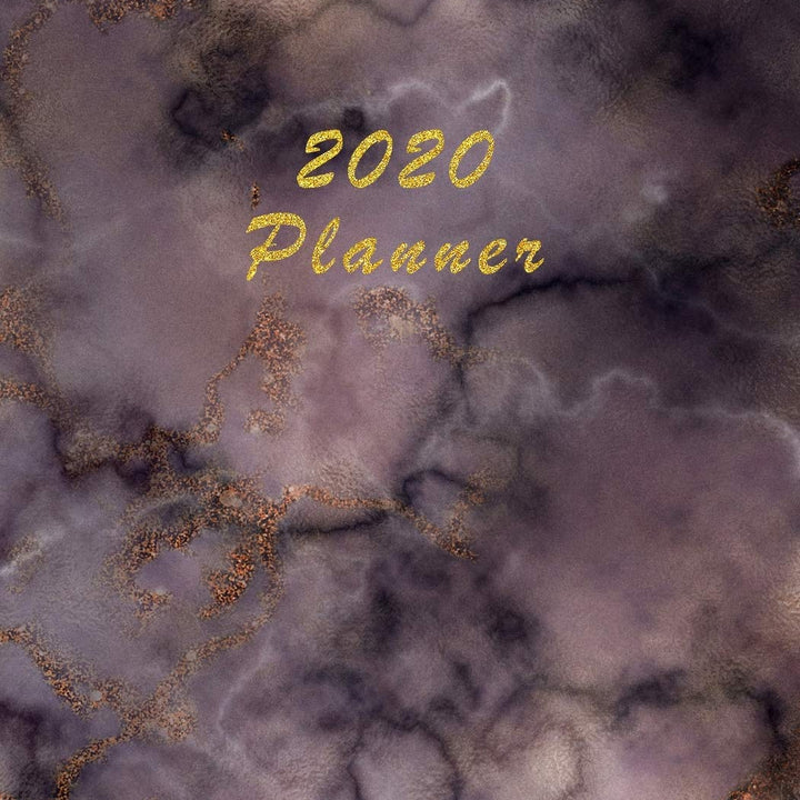 2020 Planner: Daily Weekly and Monthly Planner - January 2020 to December 2020 - Organizer & Diary - To do list - Notes - Month's Focus - Elegant Dark Marble with Gold lettering