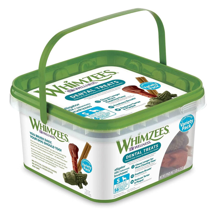 WHIMZEES by Wellness Value Box Natural Dental Chews for Dogs, Long Lasting Treats, Grain-Free, Freshens Breath, Small Breed, 89 count Dental Small 2.9 Pound (Pack of 1)