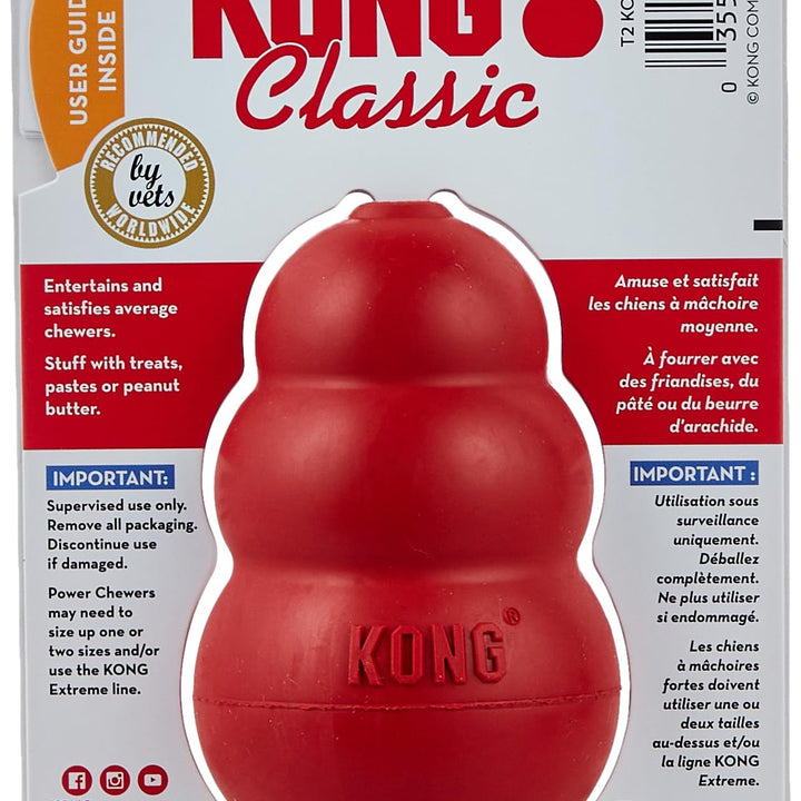 KONG Classic Medium Dog Toy Red Medium Pack of 2