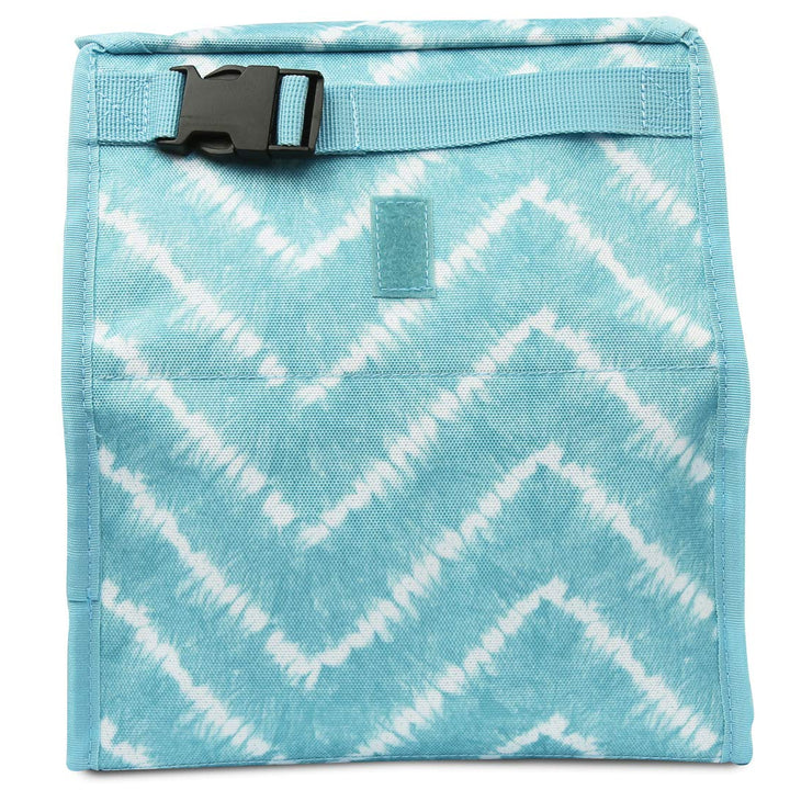 PackIt Freezable Lunch Bag, Aqua Tie Dye, Built with EcoFreeze Technology, Foldable, Reusable, Zip and Velcro Closure with Buckle Handle, Perfect for Lunches