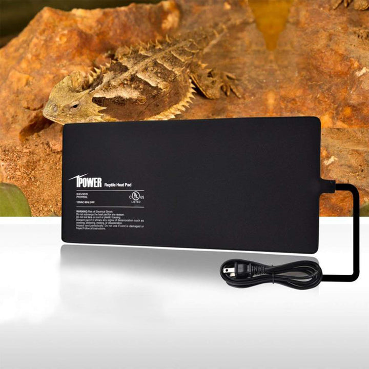 iPower Reptile Heat Pad Under Tank Terrarium Warmer Heating Mat for Turtle, Lizard, Frog, Snake, Reptile, and Other Small Animals, 8X18 Inch, 24W 8 X 18 Inch 1 Pack