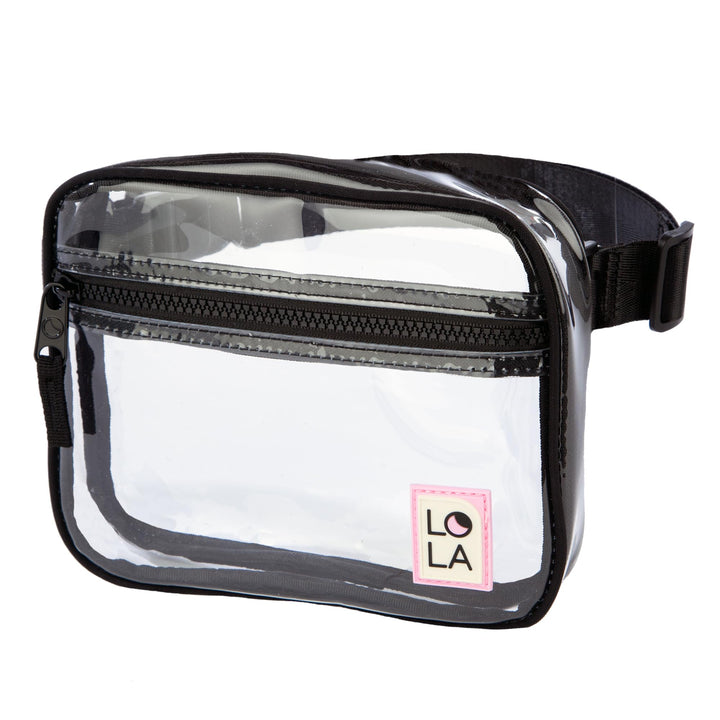 Clear Stadium Concert Festival See-Through Water Resistant Backpack - Luna - Black