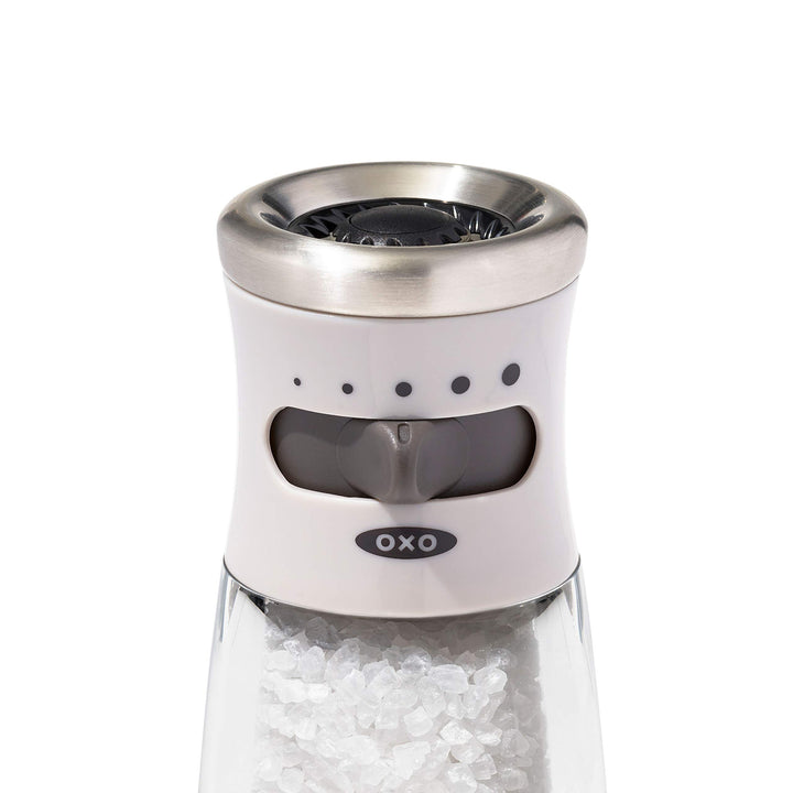 NEW OXO Good Grips Contoured Mess-Free Salt Grinder Gray