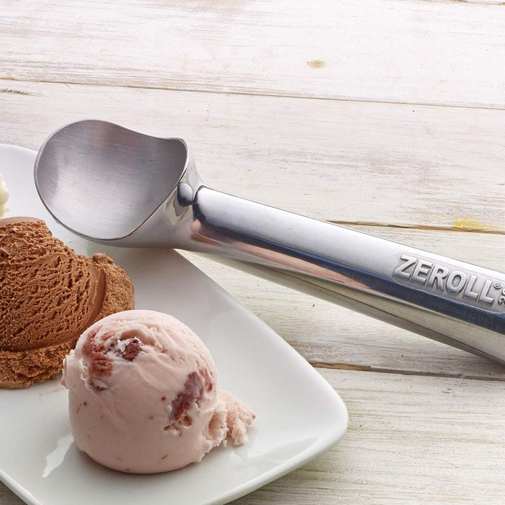 Zeroll, Size 20, in Silver 1020 Original Ice Cream Unique Liquid Filled Heat Conductive Handle Simple One Piece Aluminum Design Easy Release 40 Scoops per, 2-Ounce