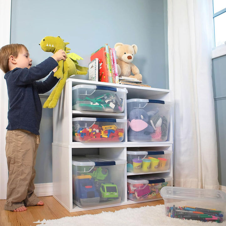 Rubbermaid Cleverstore Under the Bed 70 Qt Wheeled 2-Pack, Clear Storage Bins with Latching Lids, Stackable, BPA-Free, Made in USA Under the Bed - 2 Pack